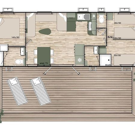 Les Dunes 5 Etoiles Mbh 6Pers 1 Suite Parentale 2 Chbs Et 2 Sdb 2 Wc Clim 42M2 تورايْ المظهر الخارجي الصورة