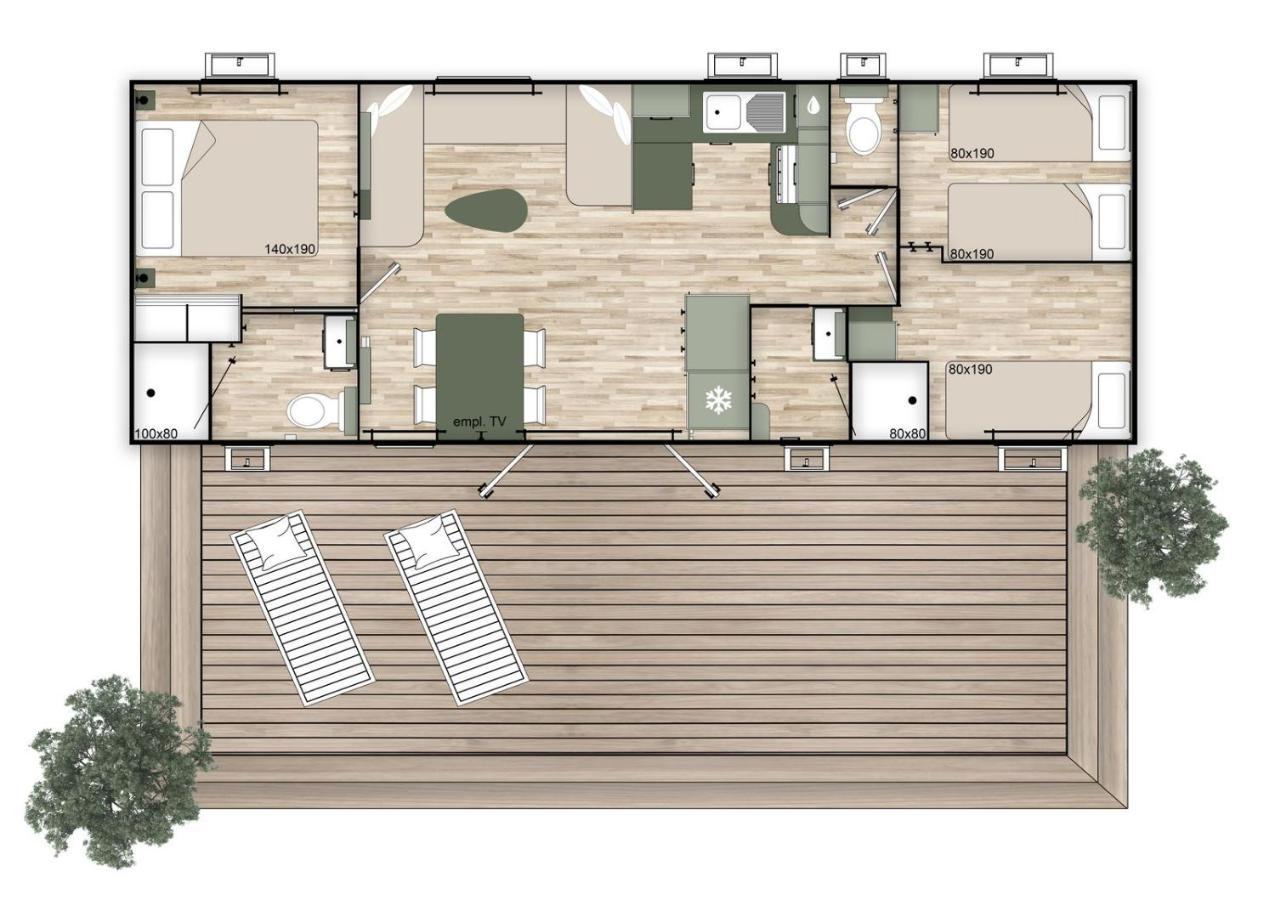 Les Dunes 5 Etoiles Mbh 6Pers 1 Suite Parentale 2 Chbs Et 2 Sdb 2 Wc Clim 42M2 تورايْ المظهر الخارجي الصورة